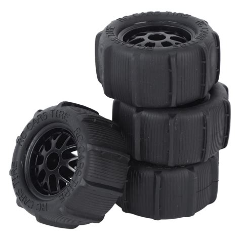 4Pcs RC Car Beach Tires,Universal Rubber Plastic RC Desert Wheels for 1 ...