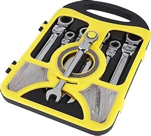 JJ BROTHERS Flex-Head Ratcheting Wrench Set, Metric 8mm-19mm ...