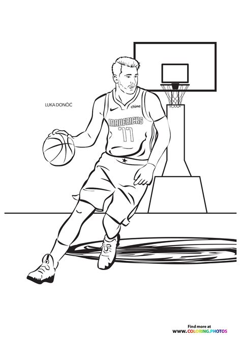 NBA basketball - Coloring Pages for kids | 100% free print or download
