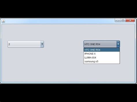 Java JComboBox Example 的图像结果
