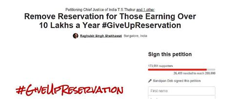1.73 Lakh Indians Just Signed A Petition To End Reservations For Those ...