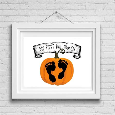 My First Halloween Footprint Art Halloween Footprint Craft Halloween ...
