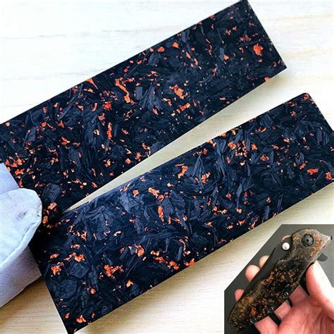 2PACK Black Marbled Handle Carbon Fiber CF With Copper Powder Resin ...