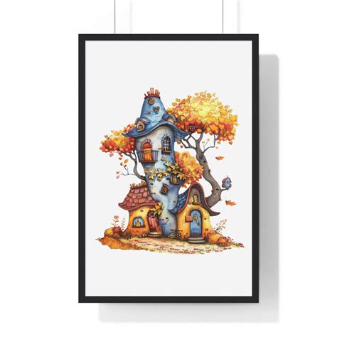 Curved Tower Treehouse – Framed Wooden Wall Art – Gallory Hive