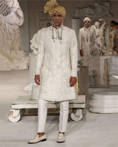 Buy Designer Light Green-Based Raoul Sherwani for Men