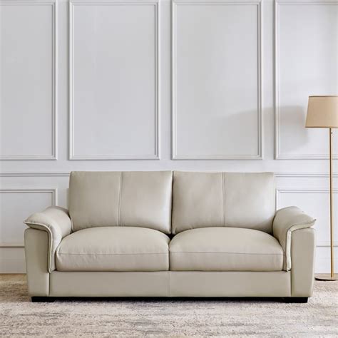 Buy Magna NXT Half Leather 3-Seater Sofa - Grey from Home Centre at ...