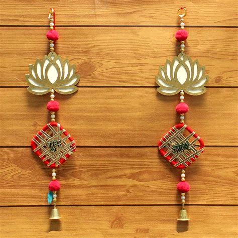 Buy Lotus decorated Shub Labh hangings for Decoration online in india ...