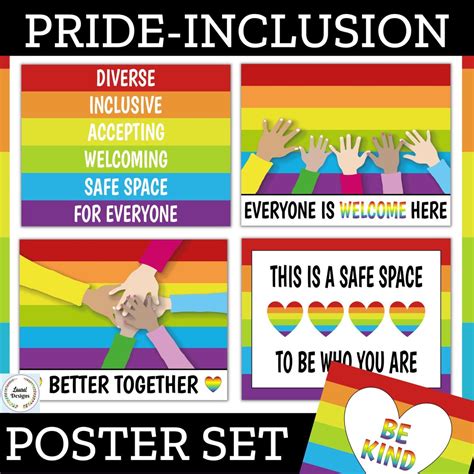 Pride Month Posters, LGBTQ Posters, Inclusion Posters, Diversity ...