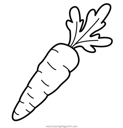 Fresh Cartoon Carrot Vegetable Coloring Page | Vegetable coloring pages ...