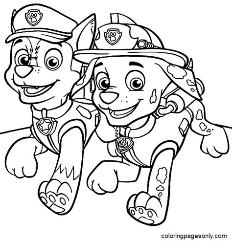 chase from paw patrol coloring page
