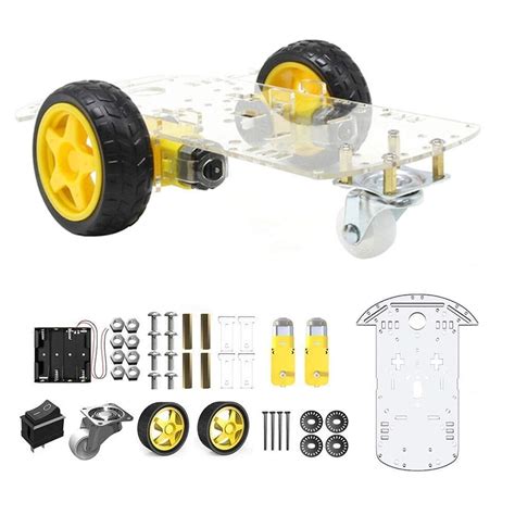 2 Wheel Smart Car Chassis Kit with Battery and L298N – REES52