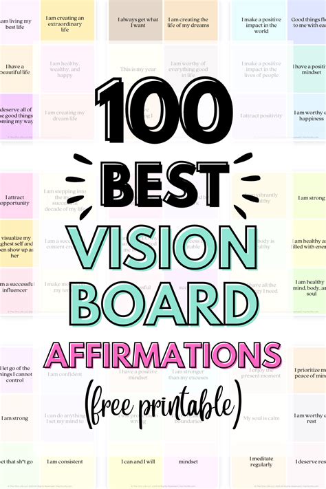 Printable Vision Board Quotes - Printable Board Games