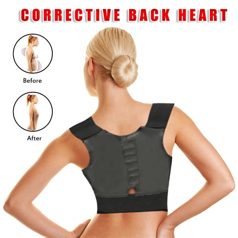 Elastic Back Posture Corrector Vest Body Shape Top Waist Black ...