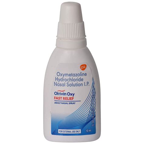 Otrivin Oxy Fast Relief Adult Nasal Spray, 10 ml Price, Uses, Side ...