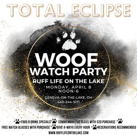 WOOF Watch Party ( Solar Eclipse), 5514 lake rd., Geneva-on-the-Lake ...