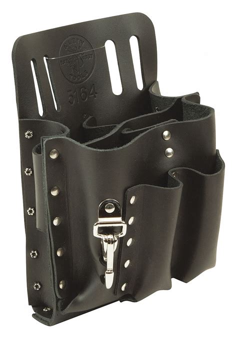 KLEIN TOOLS Black Tool Pouch, Leather, Fits Belts Up To (In.): 2 in ...