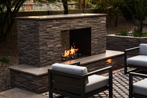 Modern Outdoor Fireplace