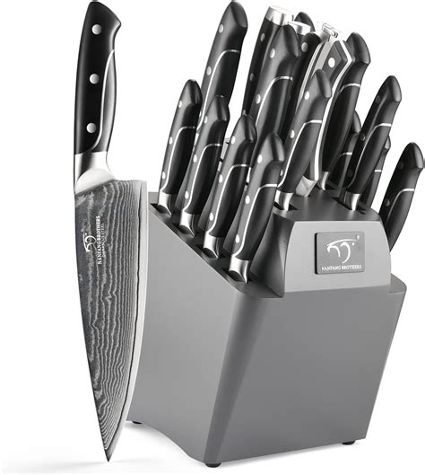 Amazon.com: Hammer Stahl 21 Piece Knife Block Set | Classic Kitchen ...