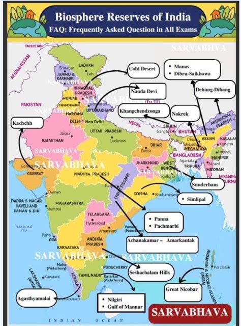 MAP : BIOSPHERE RESERVES OF INDIA.FREQUENTLY ASKED QUESTION TOPIC OF ...