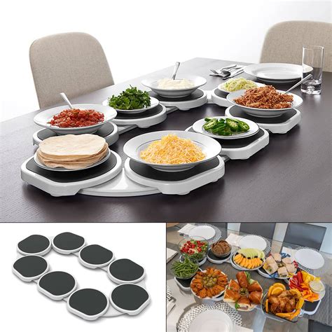 Expandable Lazy Susan for Rectangular Dinner Tables | The Green Head