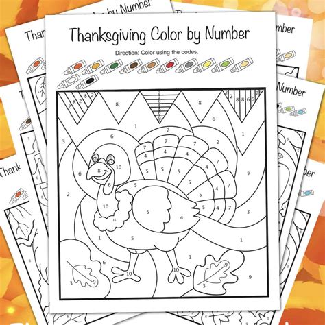 Thanksgiving Color By Number