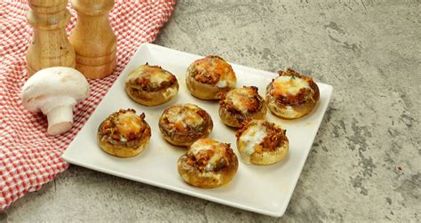 Ground Beef Stuffed Mushrooms Recipe