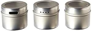 Kamenstein Magnetic Multi-Purpose Spice Storage Tins, Set of 3 : Amazon ...