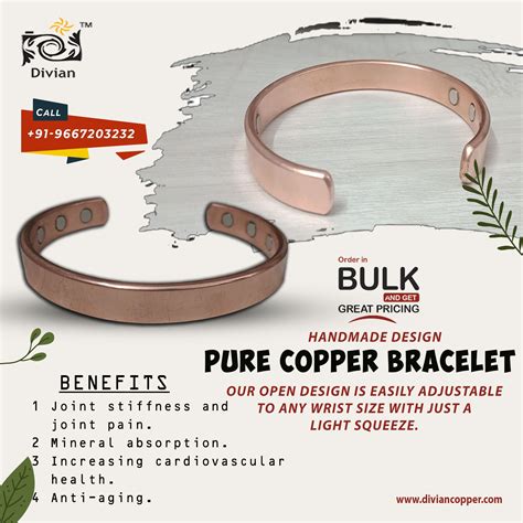 Handmade Pure Copper Bracelet in 2025 | Copper bracelet benefits ...