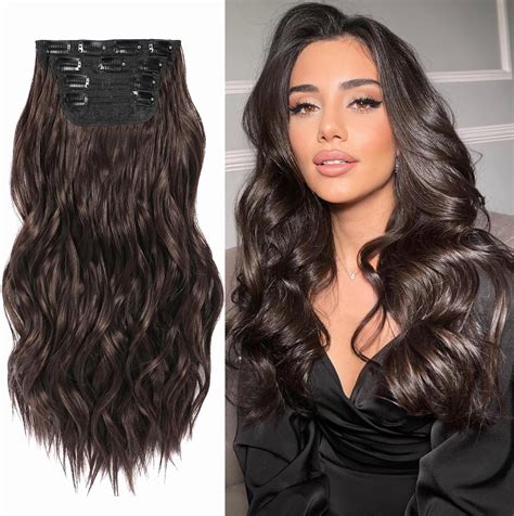 Amazon.com : Clip in Hair Extensions - 4 Pieces of Soft, Natural, and ...