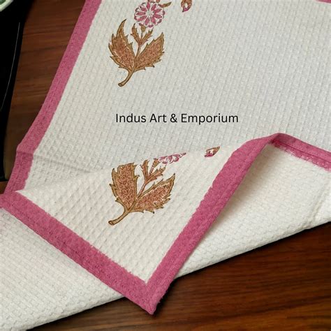 Cotton Hand Towel - Hand block printed hand towel Manufacturer from Jaipur