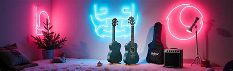 Belear 23 Inch Blue Satin Spruce Concert Ukulele with Bag, Pick ...
