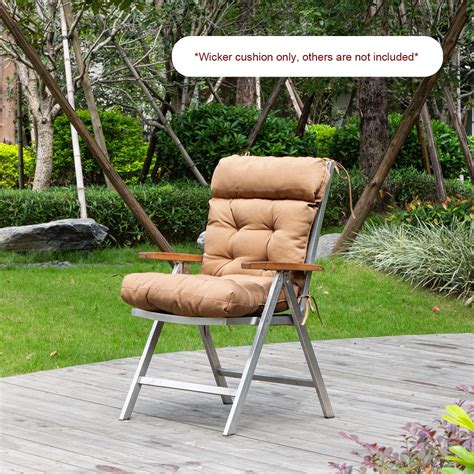 Buy ARTPLAN Outdoor Cushions of Adirondack Chair with High Back Wicker ...
