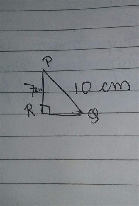 Contruct a right triangle triangle PQR right angled at R, in which ...