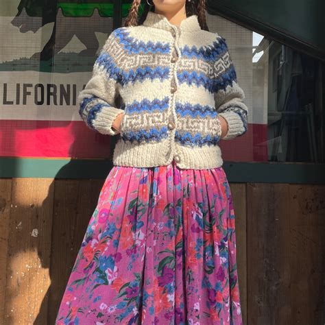 Ecuador hand knit wool cardigan | JERRYZ