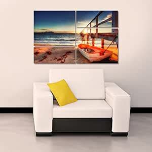999STORE Multiple Frames Printed Boat Like Modern Wall Art Painting ...