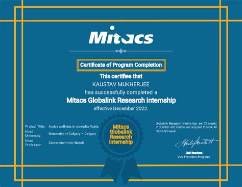 Mitacs Training Certificate - Certicate of Program Completion This ...