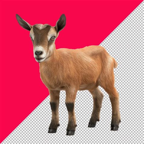 Cute Goat 3D Isolado Render Baixo branco Fundo transparente Fundo PNG ...