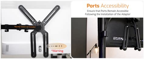 HOSS Vesa Mount Adapter Stand for Non-VESA Monitors