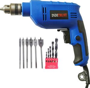 Inditrust new 400w 10mm Reversible Drill machine with 5pc wood & 6pcs ...
