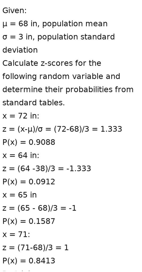 If the heights of 300 students are normally distributed with mean 68.0 ...