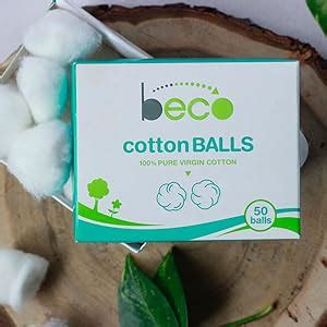 Beco Eco-Friendly Cotton Balls -Pack of 5 (50 Pieces) Natural No ...