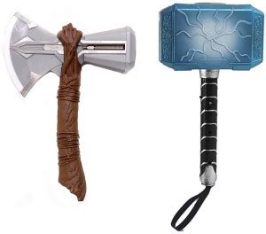 HALO NATION Avengers Thor Hammer & Axe with Light & Sound Feature Maces ...