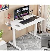 Lukzer Electric Automatic Height Adjustable Sit Stand Desk | White ...