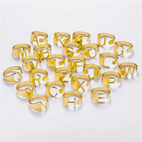 Alphabet Name Ring – Locket Garage