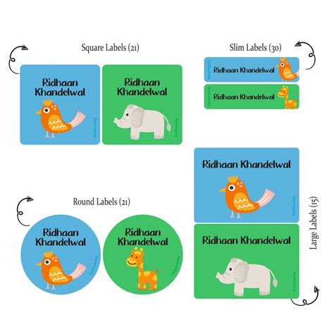 Mixed Labels - Cute Animals PREPAID ORDER (Dispatch in 5-6 Days) – Cots ...