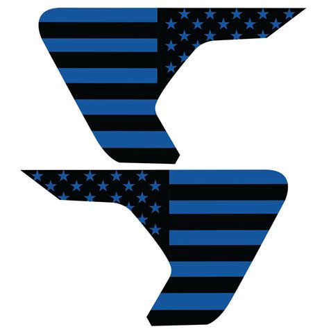 Black And Blue Us Flag Fender Vent Decal For 2018+ Jeep Wrangler ...