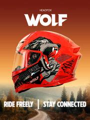 Wolf Smart Bluetooth Helmet with Music, Calls, & ENC – HeadFox Innovations
