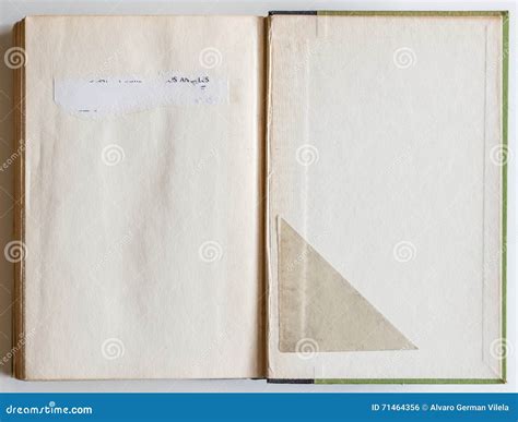 Blank Book Opened To the Last Page. Stock Photo - Image of pocket ...