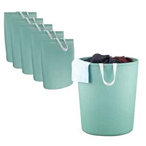 Kuber Industries Pack of 6 Polyester Mesh Foldable Laundry Bag for ...