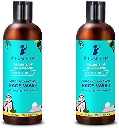 Pilgrim Volcanic Lava Ash Mild Face Wash Cleanser Pack of 2 (100ml x ...